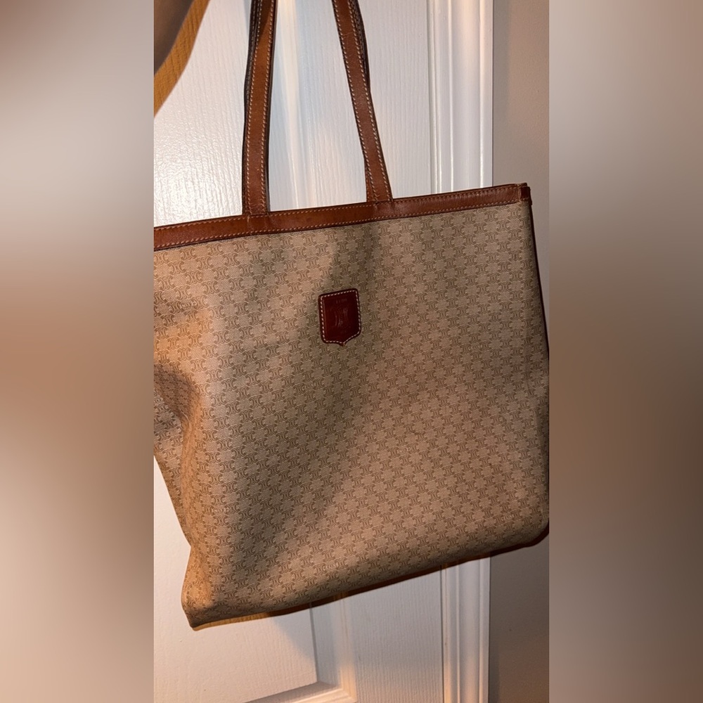 Celine Tan and Brown Tote Bag